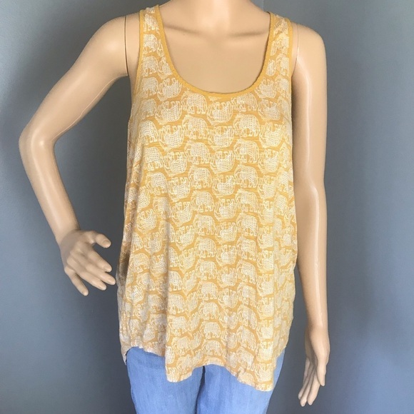 Anthropologie Lilka Elephant Print Racerback Tank – Size Small - Picture 1 of 5